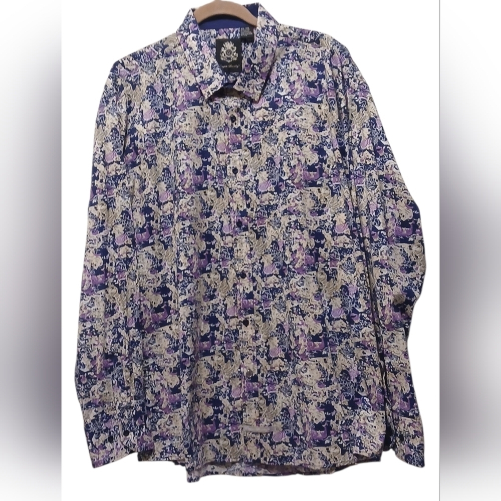 English Laundry-NWOT Multi Color Abstract Button Down Men's Long Sleeve Shirt